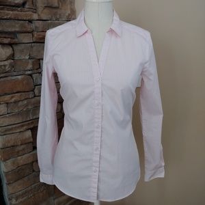 NWOT Baby pink striped button down